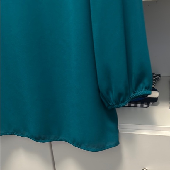 The Limited Blue Relaxed 3/4 Sleeve Blouse - Picture 4 of 6